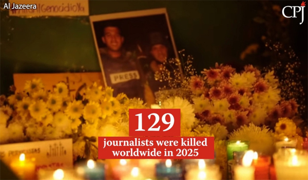 বিশ্বে ২০২৫ সালে ১২৯ সাংবাদিক নিহত, ইসরায়েল দায়ী দুই-তৃতীয়াংশের জন্য
