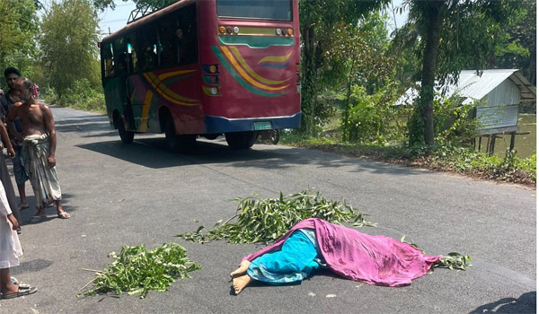 রূপসায় বাসের ধাক্কায় নারী নিহত, স্বামী গুরুতর আহত