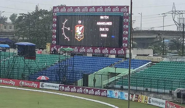 বৃষ্টিতে পরিত্যক্ত বাংলাদেশ-নিউজিল্যান্ডের দ্বিতীয় টি-টোয়েন্টি